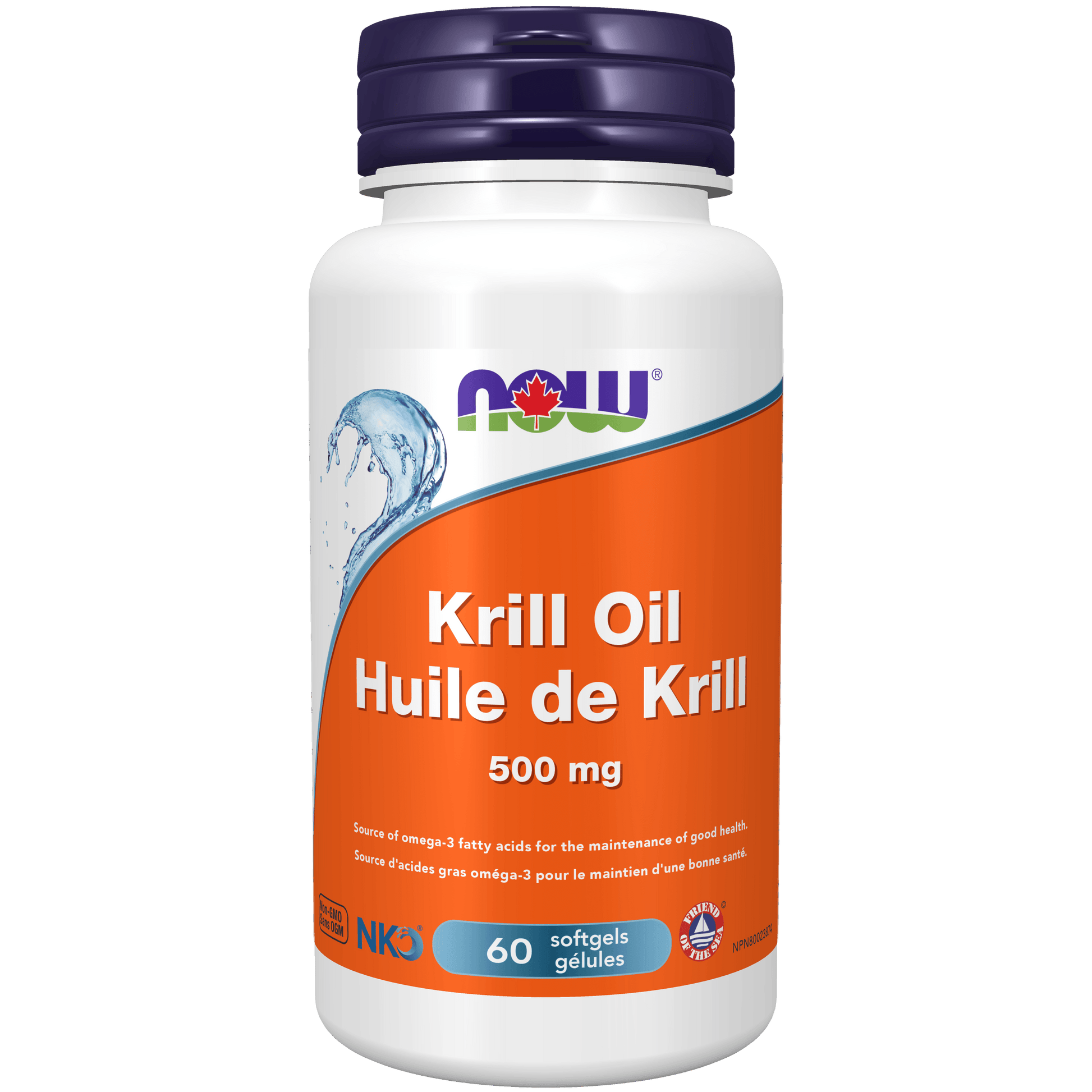 NOW Neptune Krill Oil 500mg 60 Softgels - 