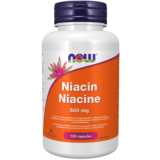 NOW Niacin 500mg 100 Capsules - 