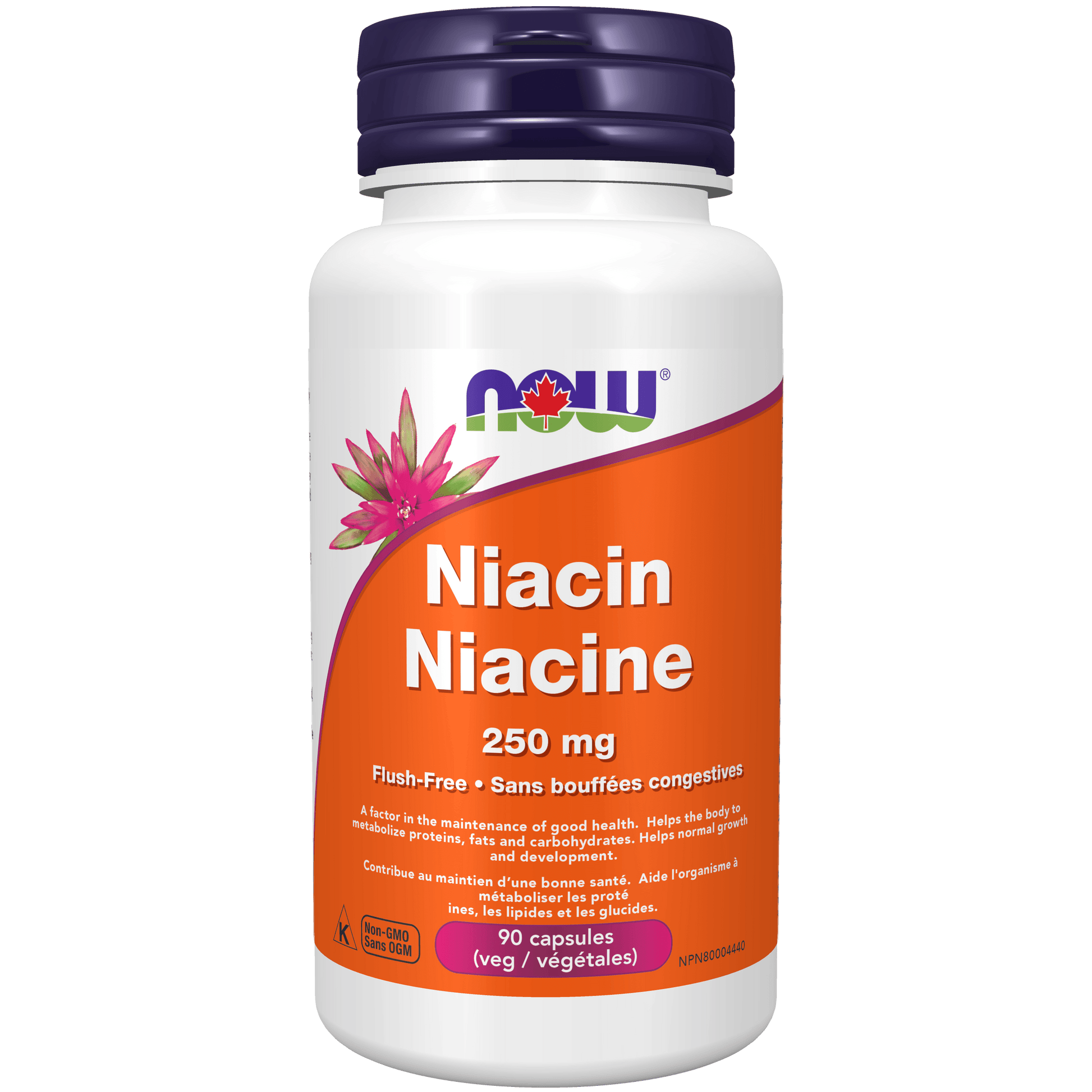 NOW Niacin Flush Free 250mg 90 Veg Capsules - 