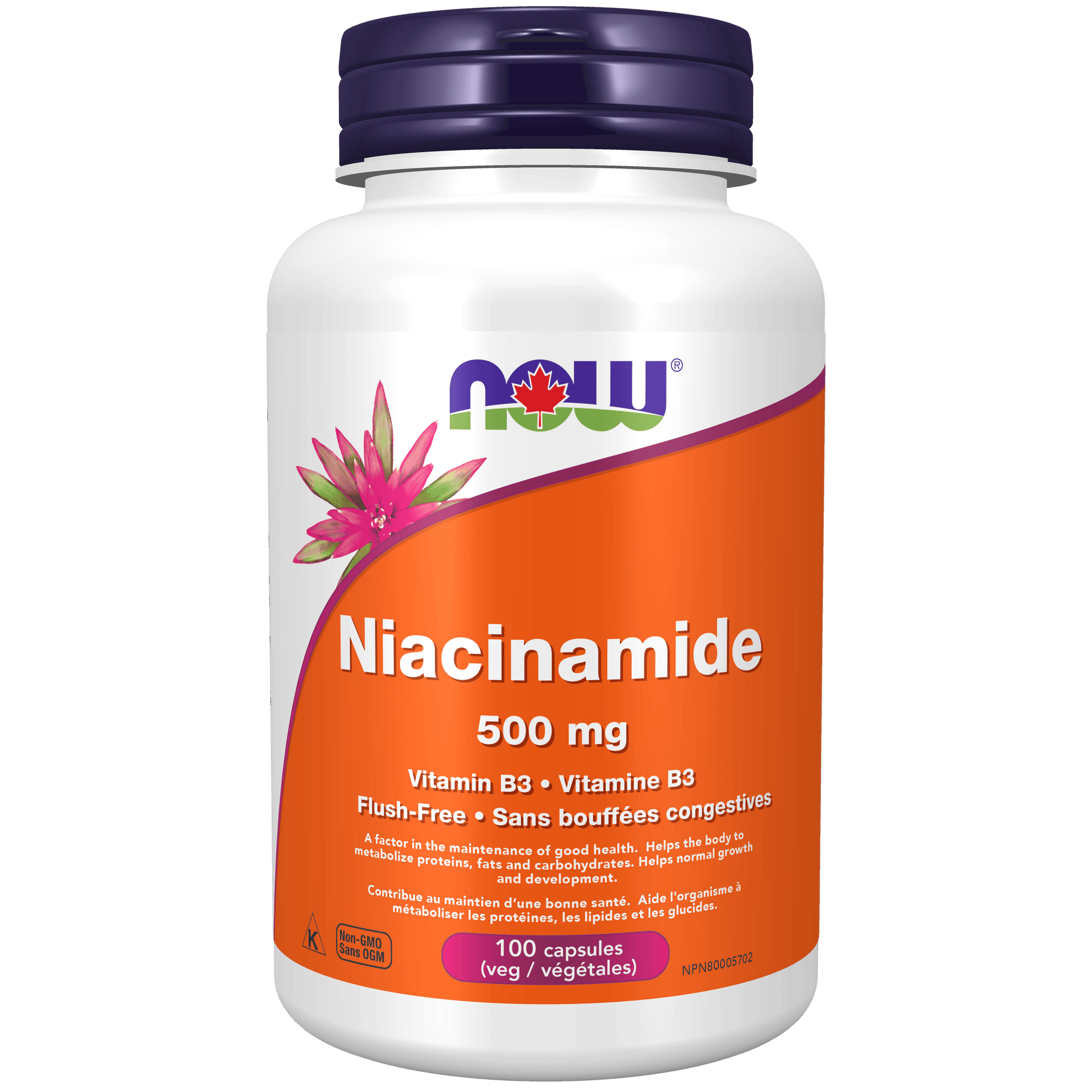 NOW Niacinamide 500mg 100 Capsules - 