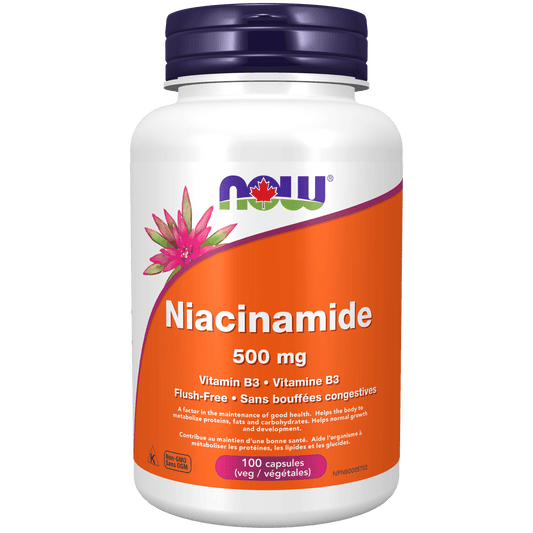 NOW Niacinamide 500mg 100 Capsules - 