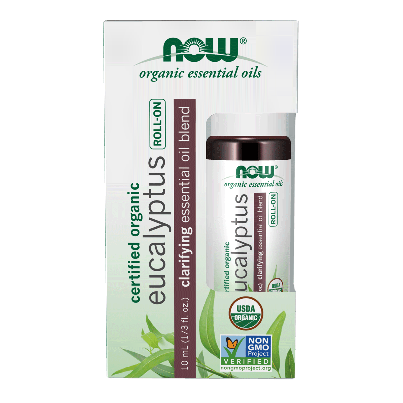NOW Organic Eucalyptus EO Roll-On 10mL - 