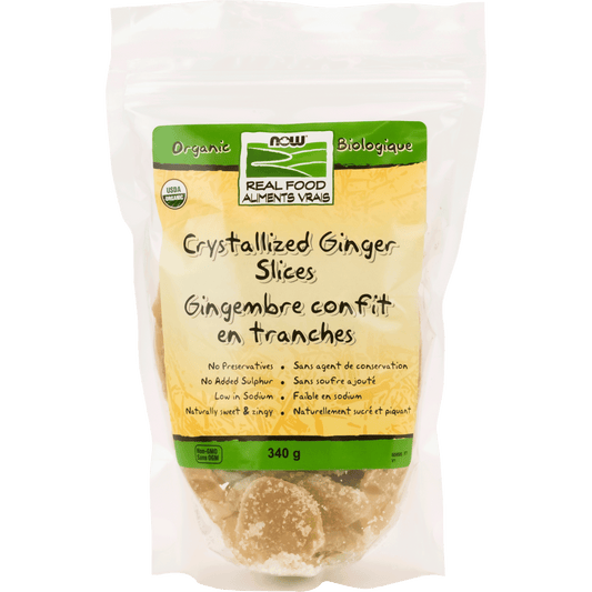 NOW Organic Ginger Crystallized 340g - 