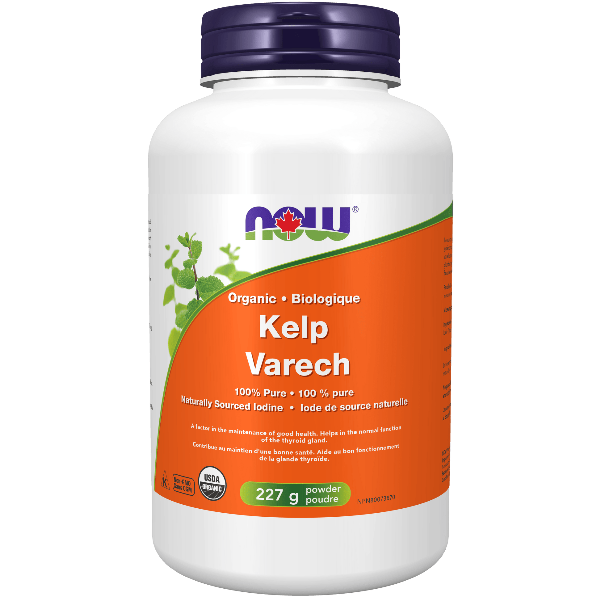 NOW Organic Kelp Powder 100% Pure 227g - 