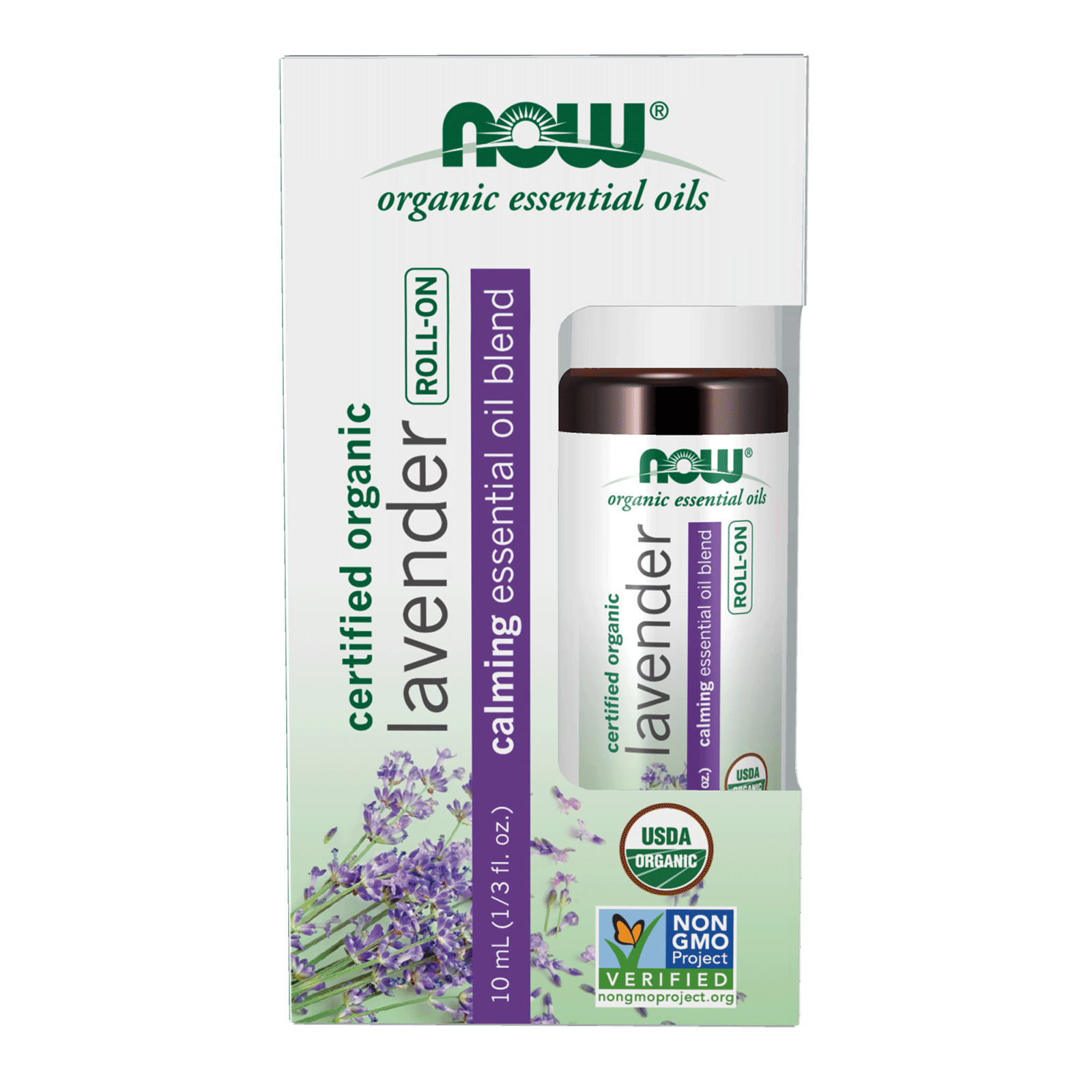 NOW Organic Lavender Essential Oil Roll-On 10mL - 