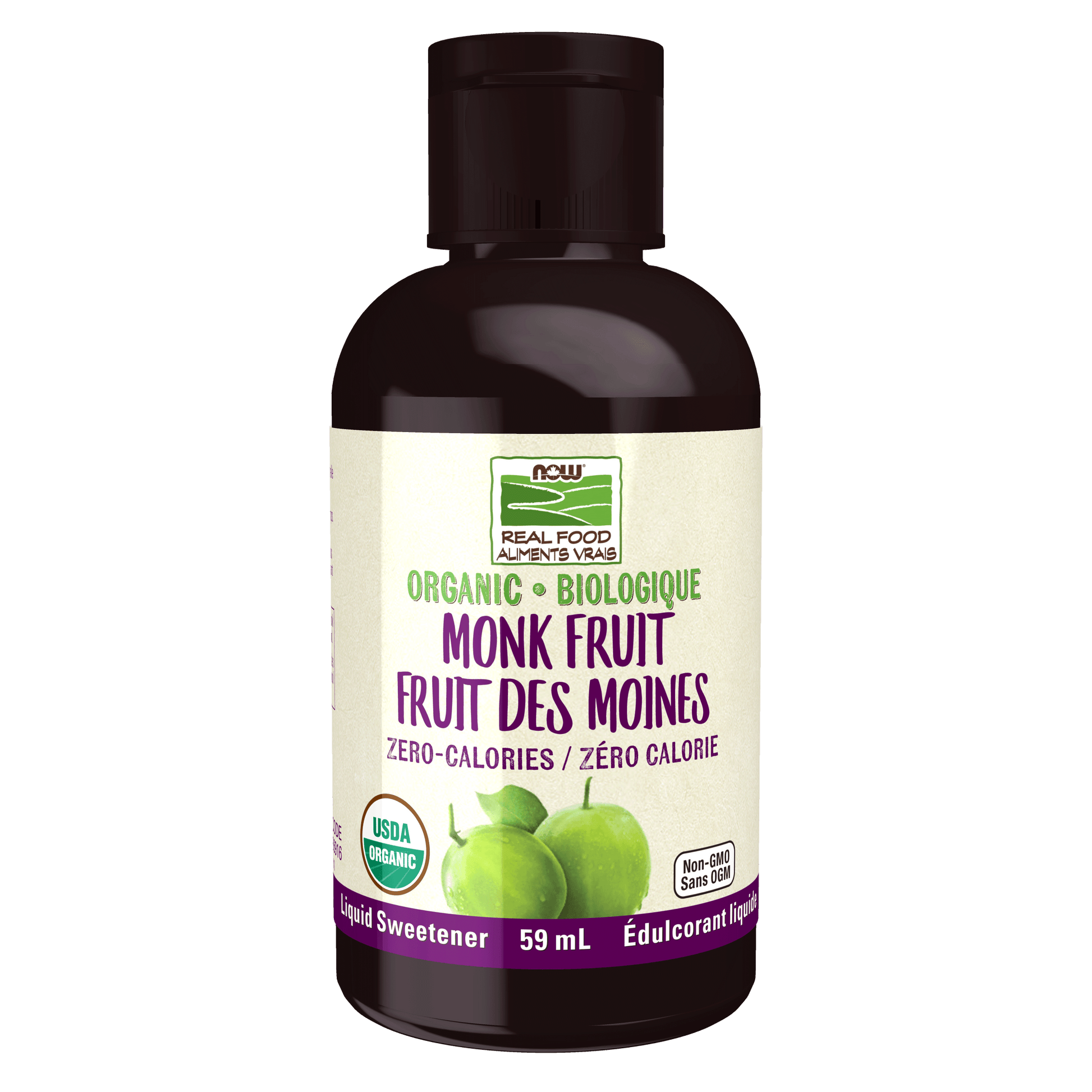 NOW Organic Monk Fruit Liquid Sweetener 59mL - 