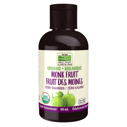 NOW Organic Monk Fruit Liquid Sweetener 59mL - 