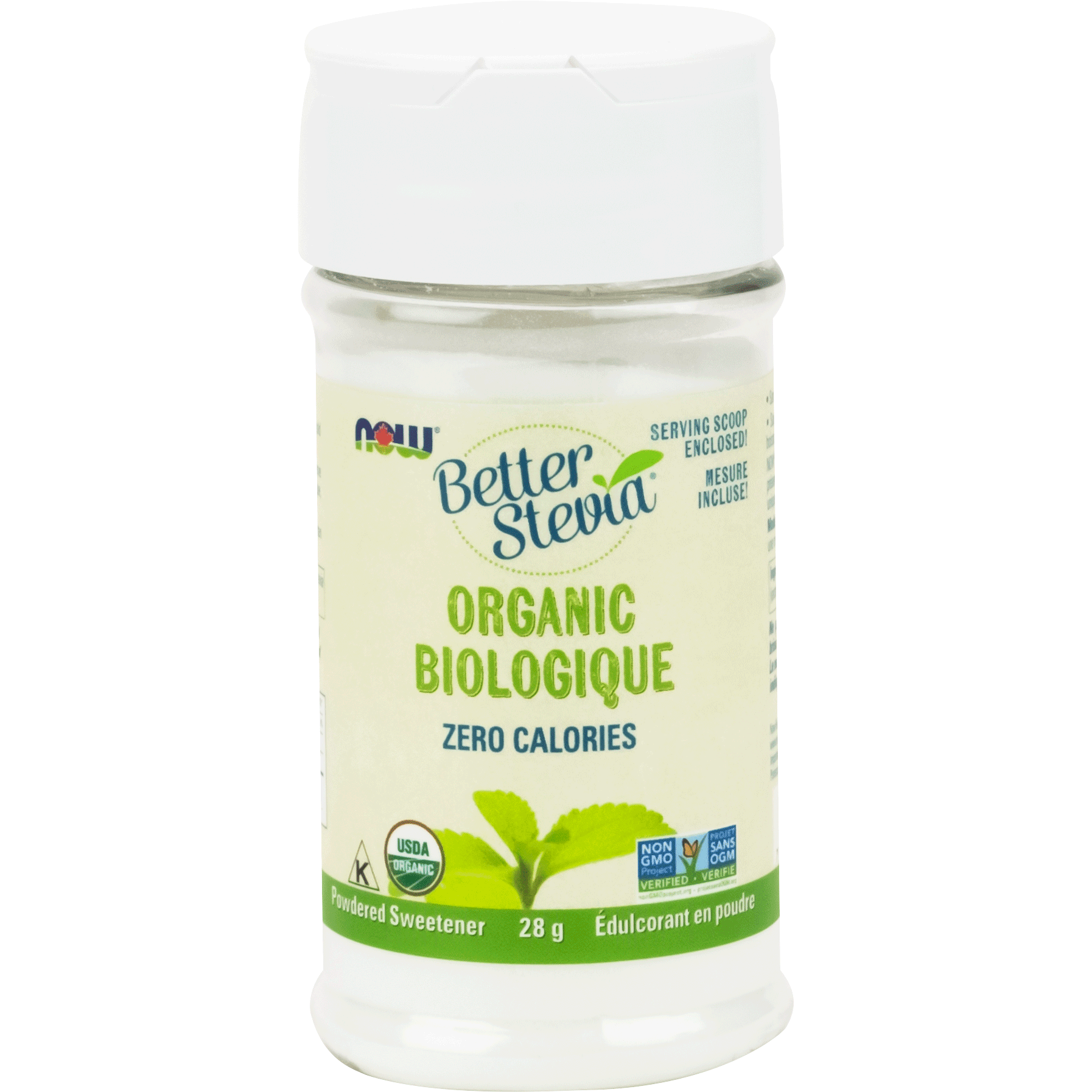 NOW Organic Stevia Extract Powder Shaker 28g - 