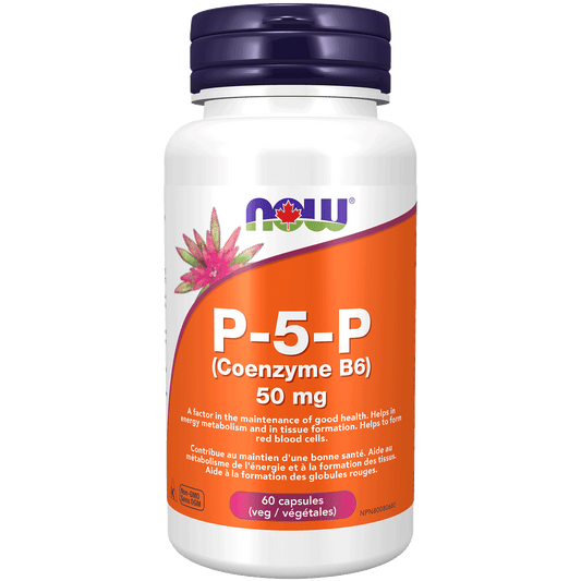 NOW P-5-P Coenzyme-B6 50mg 60 Veg Capsules - 