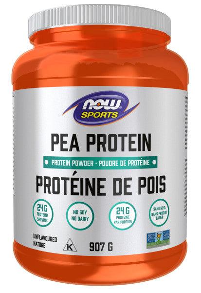 NOW Pea Protein, Non-GMO Vegan, Unflavoured 907g - 