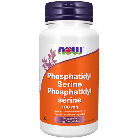 NOW Phosphatidyl Serine 100mg 60 Veg Capsules - 