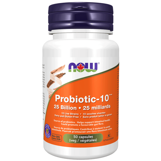 NOW Probiotic-10 25 Billion (10 Strains) 50 Veg Capsules - 