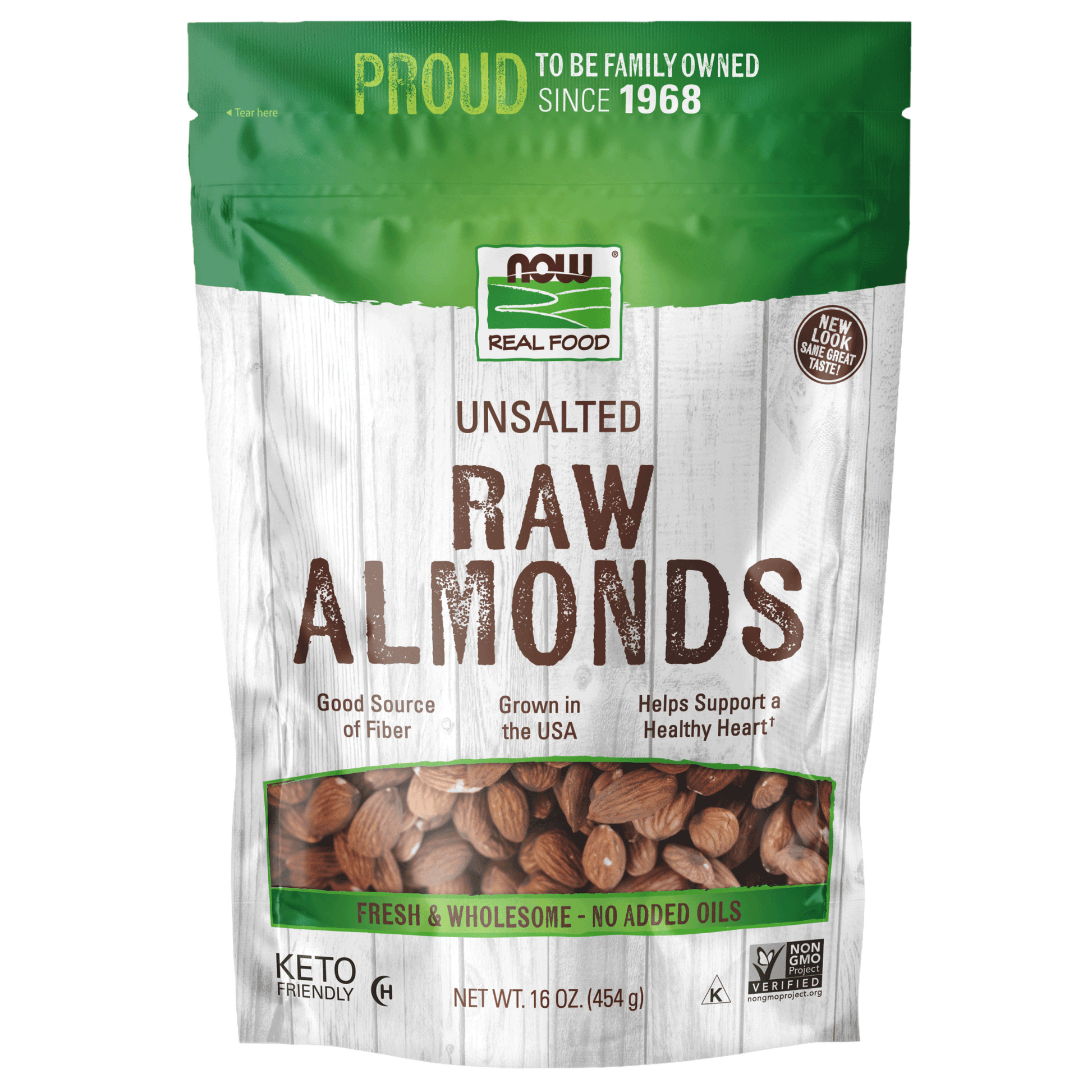 NOW Raw Almonds 454g - 