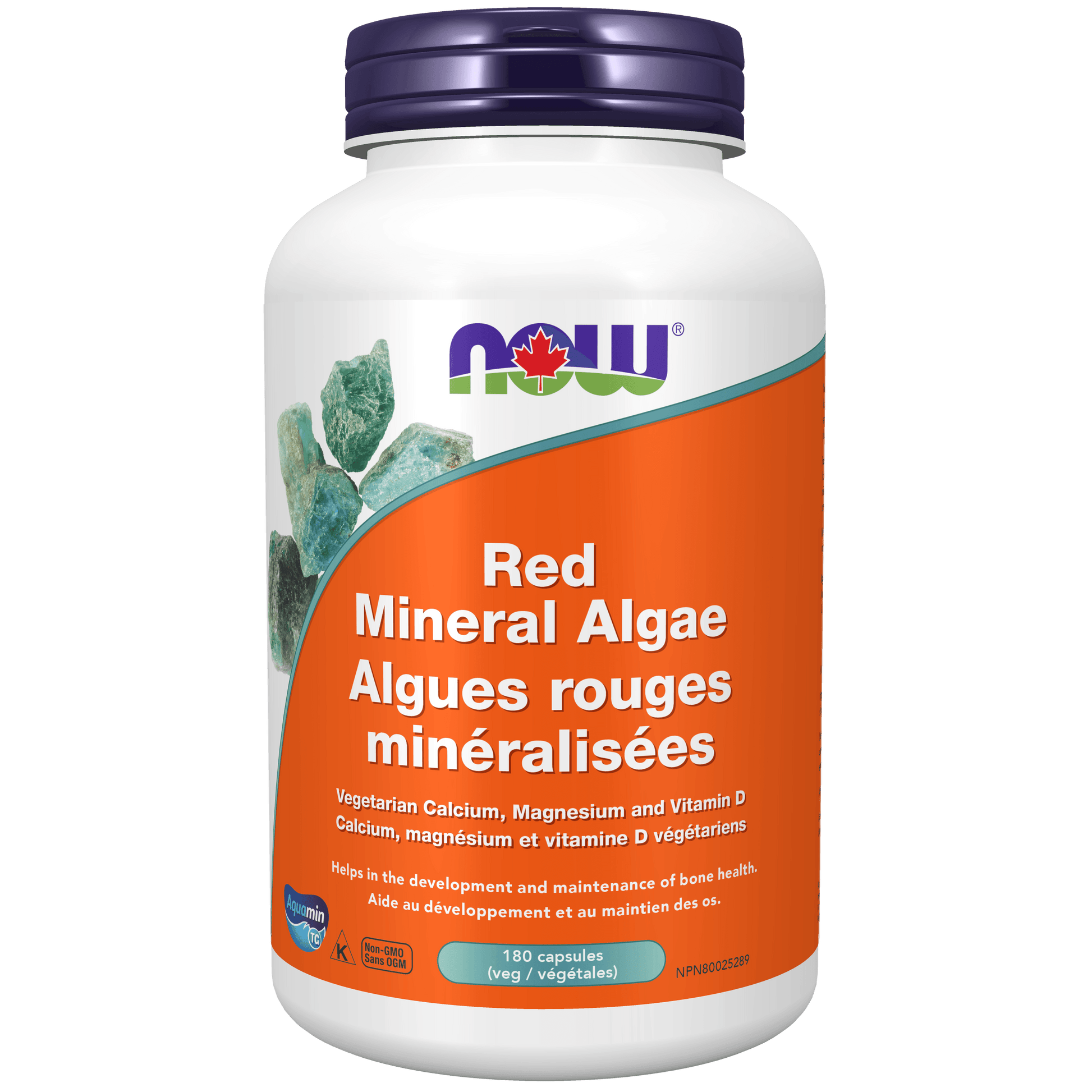 NOW Red Mineral Algae (Vegetarian/Vegan) 180 Veg Capsules - 