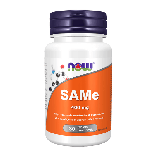 NOW SAMe 400mg Elemental Enteric Coated 30 Tablets - 