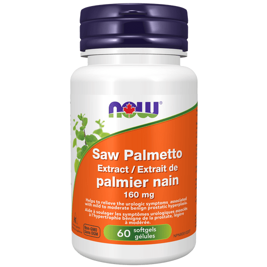 NOW Saw Palmetto 160mg Standard Extract 60 Softgels - 