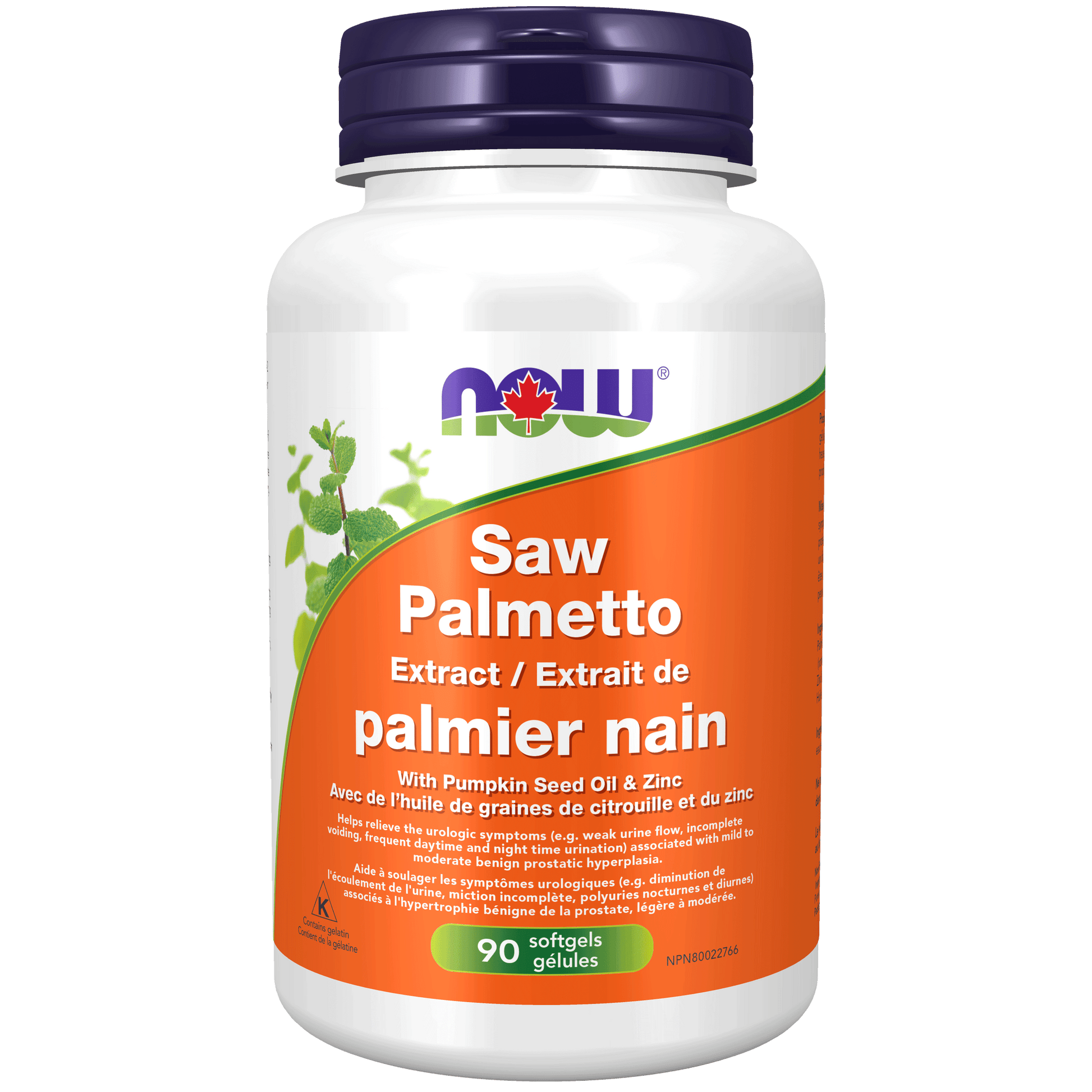 NOW Saw Palmetto 80mg Standard Extract 90 Softgels - 