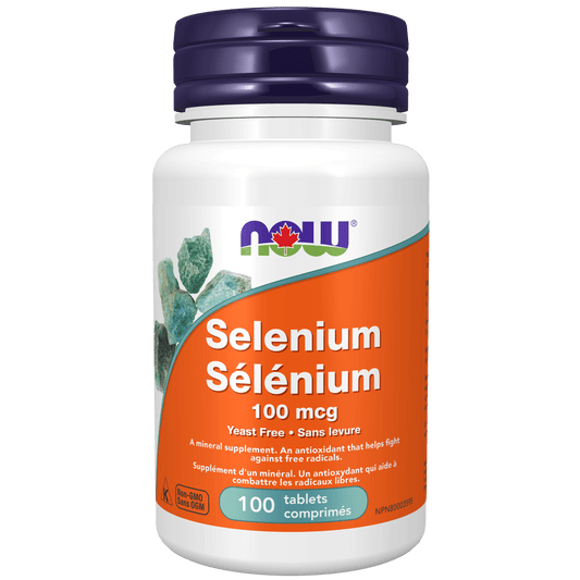 NOW Selenium 100mcg (yeastfree) 100 Tablets - 