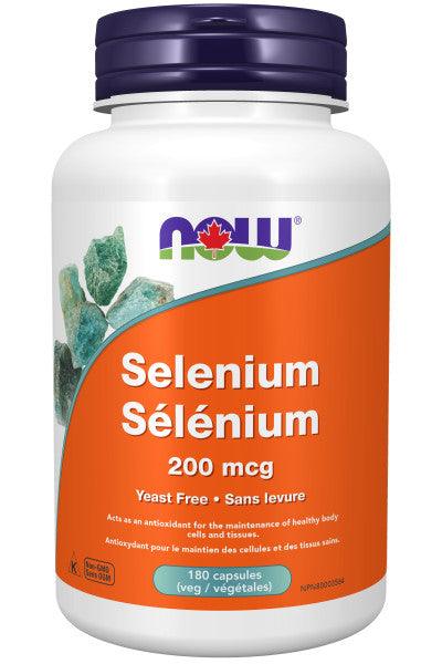 NOW Selenium 200mcg (yeastfree) 180 Veg Capsules - 