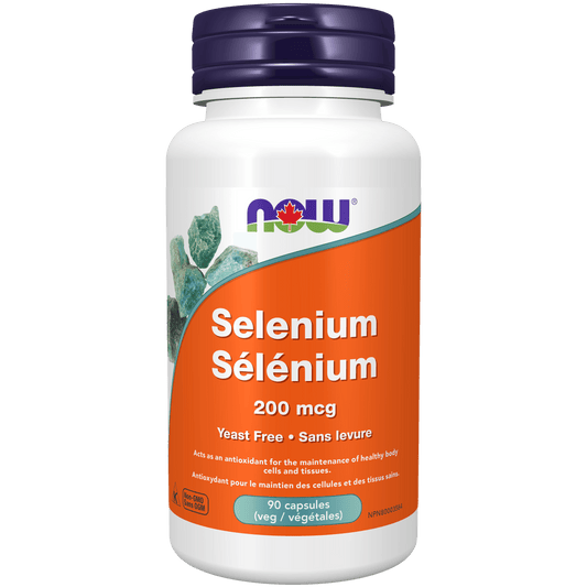 NOW Selenium 200mcg (yeastfree) 90 Veg Capsules - 