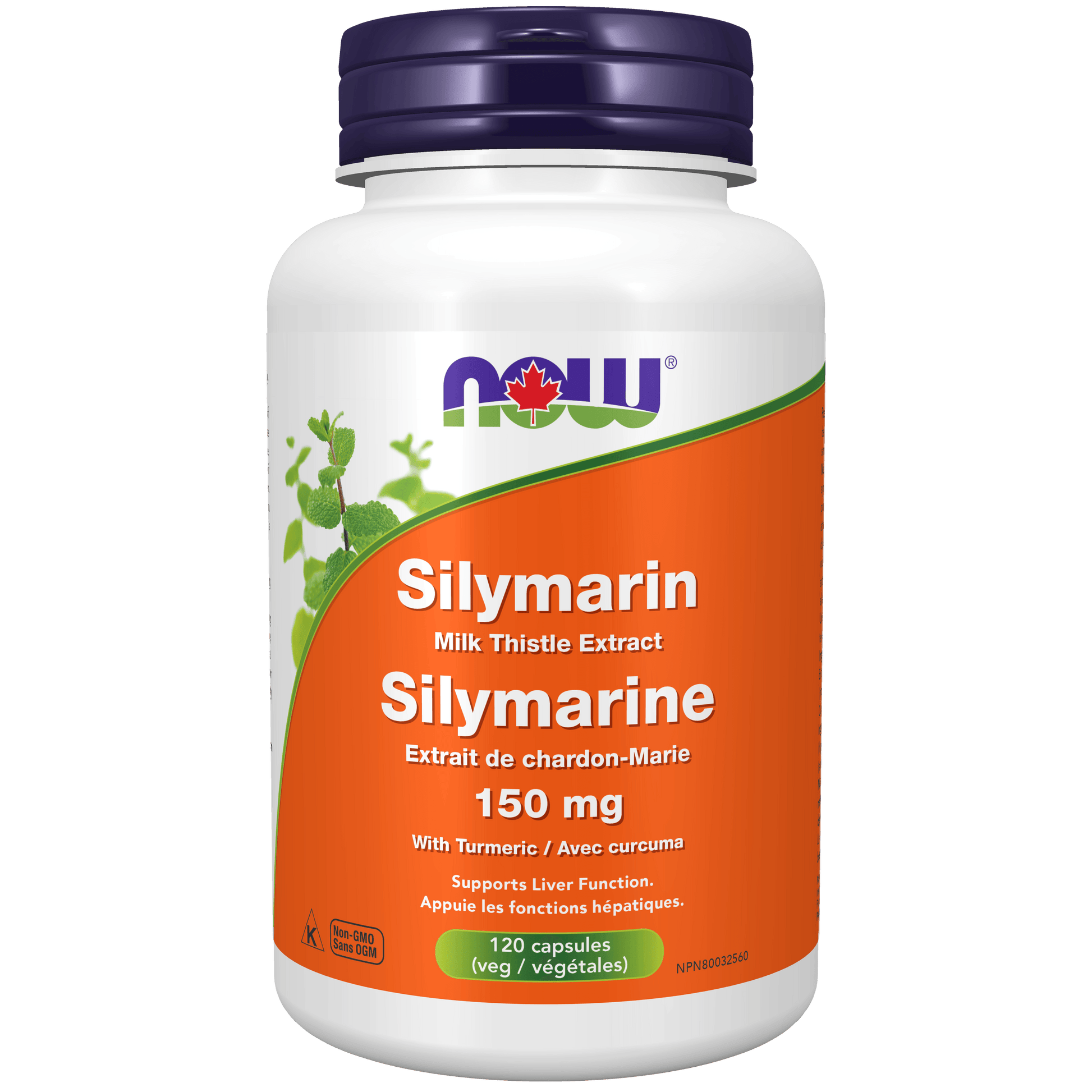 NOW Silymarin Milk Thistle Extract 150mg 120 Veg Capsules - 
