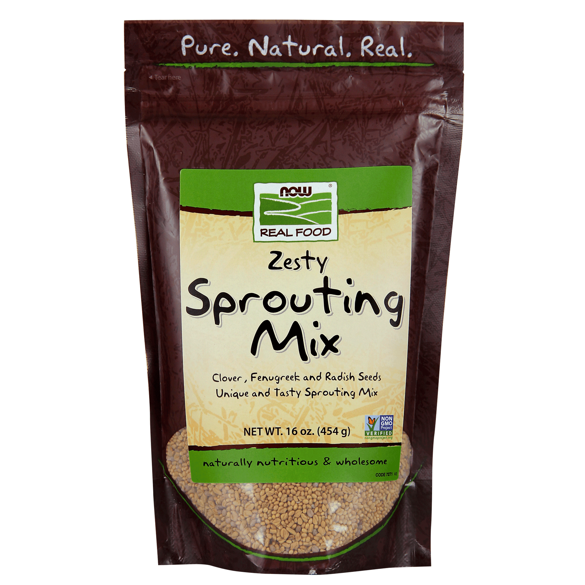 NOW Sproutable Zesty Seed Mix 454g - 