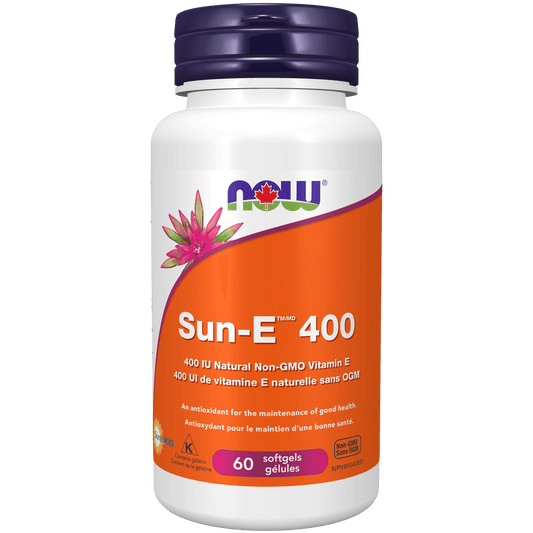 NOW SUN E-400 IU (Non-GMO Sunflower) 60 Softgels - 