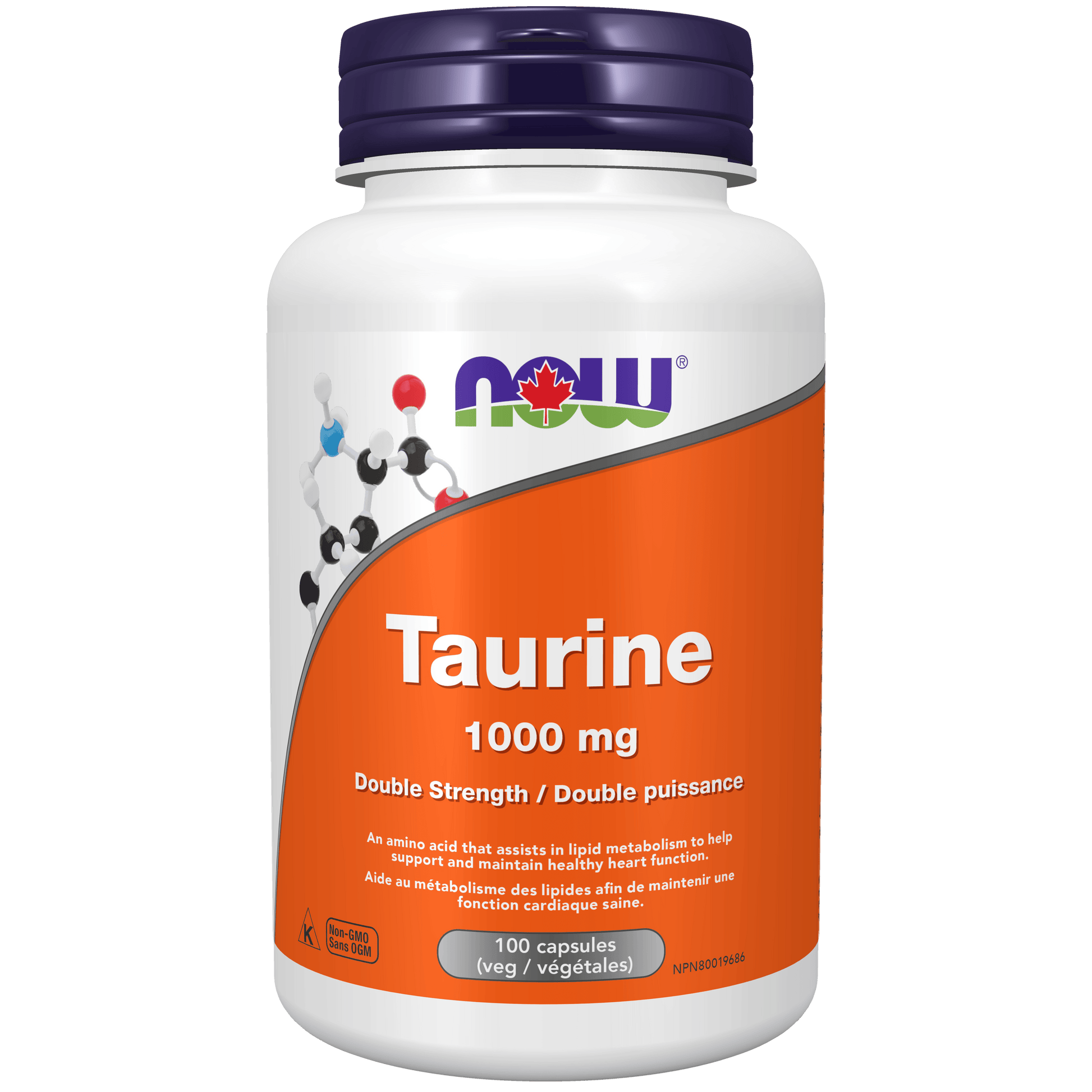 NOW Taurine 1000mg 100 Veg Capsules - 