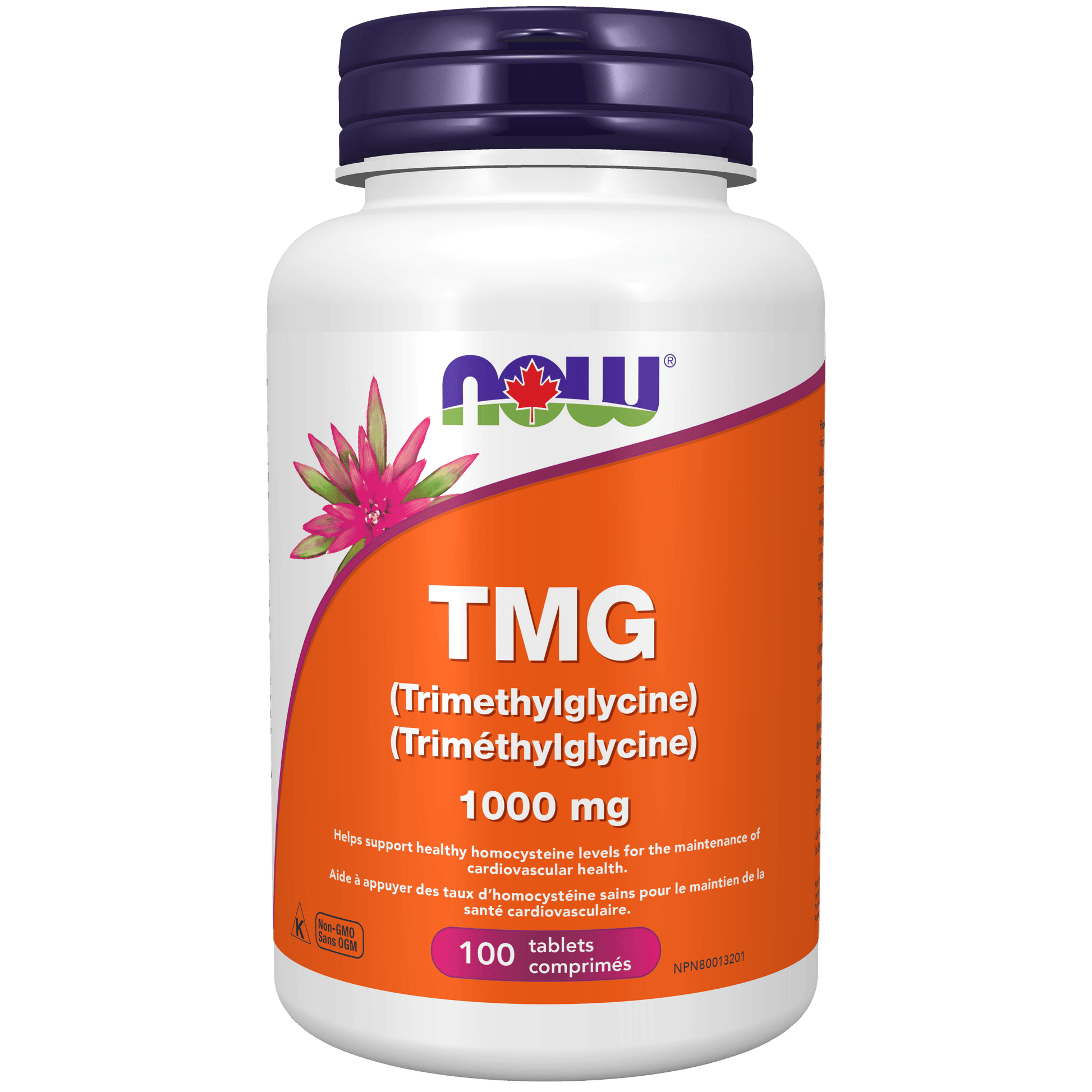 NOW TMG (Trimethylglycine) 1000mg 100 Tablets - Wellness Supplement