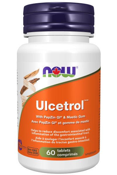 NOW Ulcetrol with Zinc L-Carnosine, Mastic Gum 60 Tablets - 