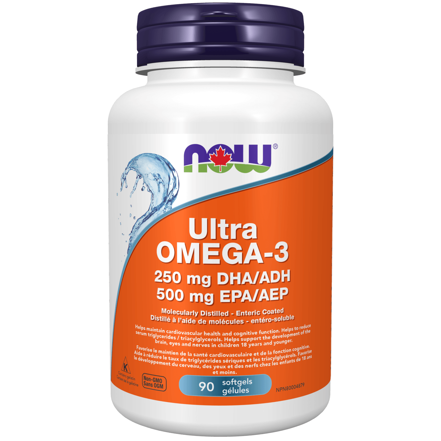 NOW Ultra Omega-3 1000mg (500EPA / 250DHA) 90 Softgels - 