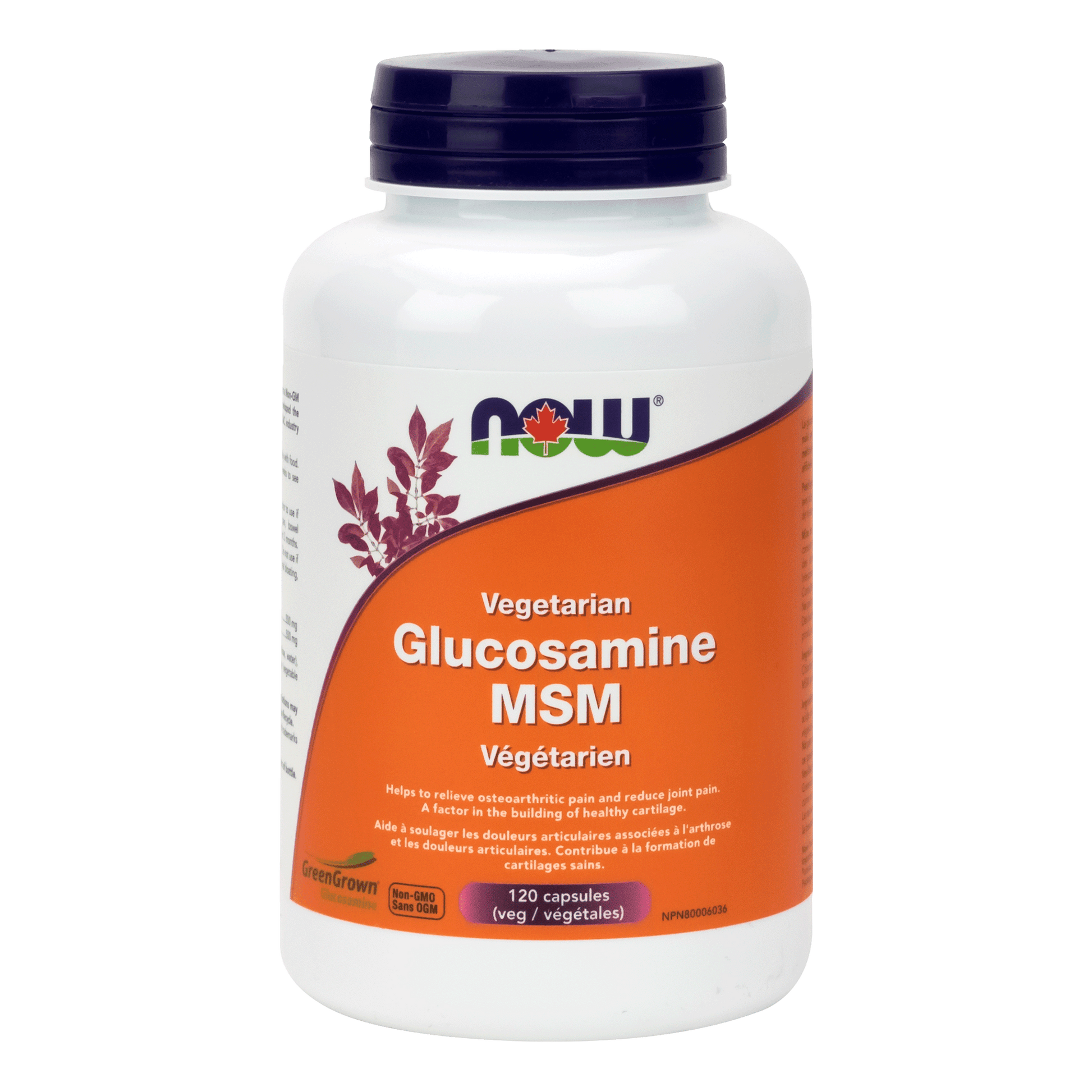 NOW Vegetarian Glucosamine & MSM (500 / 333) 120 Veg Capsules - 