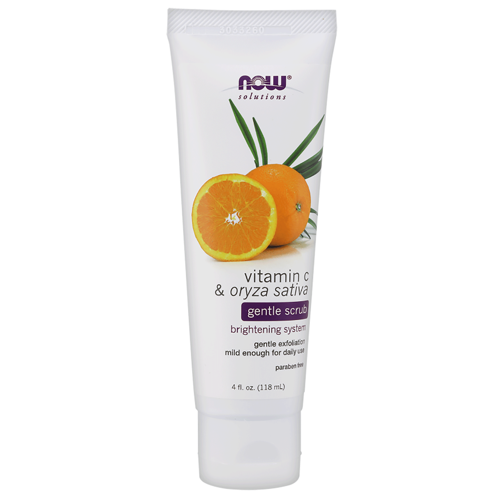 NOW Vitamin C & Oryza Sativa Gentle Scrub 118mL - 