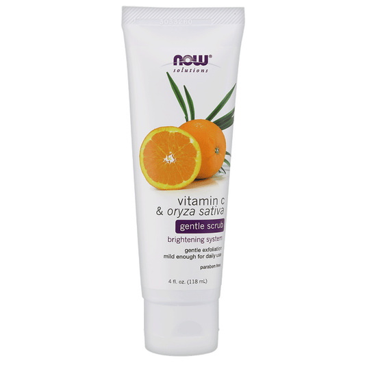 NOW Vitamin C & Oryza Sativa Gentle Scrub 118mL - 