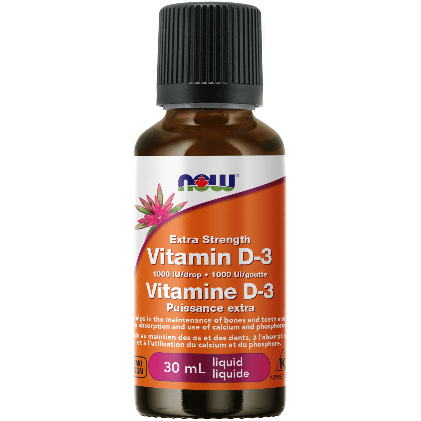 NOW Vitamin D-3 Liquid Extra Strength 1,000 IU 30mL - 