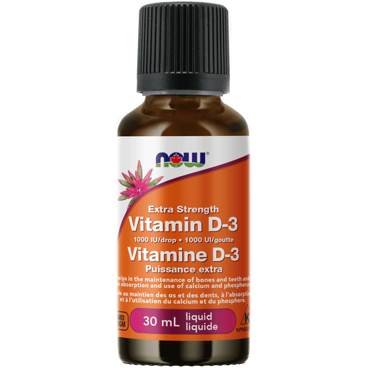 NOW Vitamin D-3 Liquid Extra Strength 1,000 IU 30mL - 