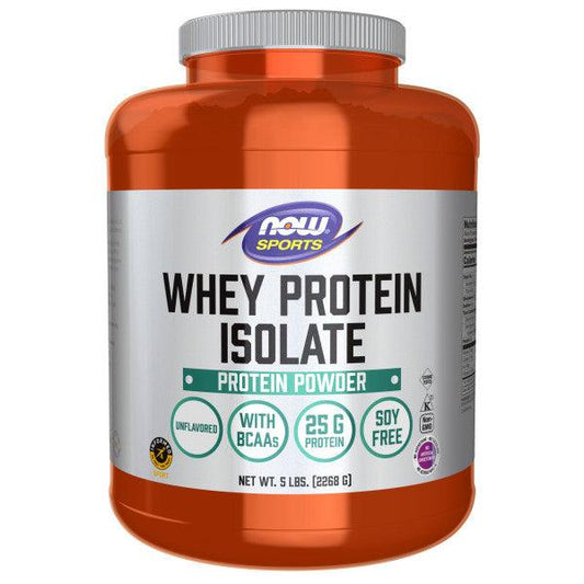 NOW Whey Isolate 100% Natural, Unflavoured 2268g - 
