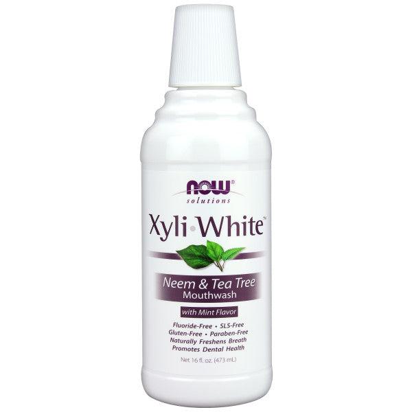 NOW Xyliwhite Neem & Tea Tree Mouthwash 473mL - 