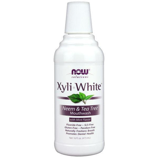 NOW Xyliwhite Neem & Tea Tree Mouthwash 473mL - 