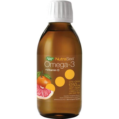 NutraSea+D Omega-3 Grapefruit Tangerine 200mL - 