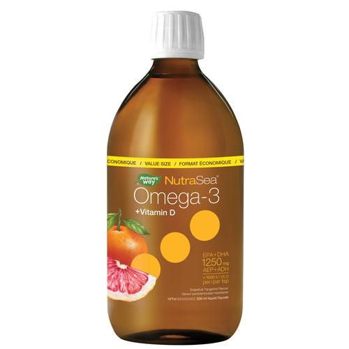 NutraSea+D Omega-3 Grapefruit Tangerine 500mL - 