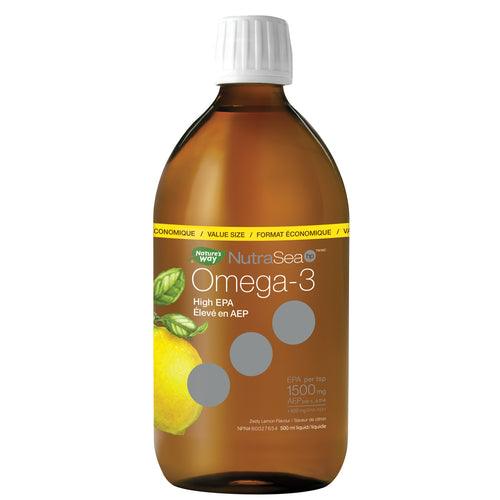 NutraSea HP Omega-3 Extra Strength EPA Lemon 500mL - 