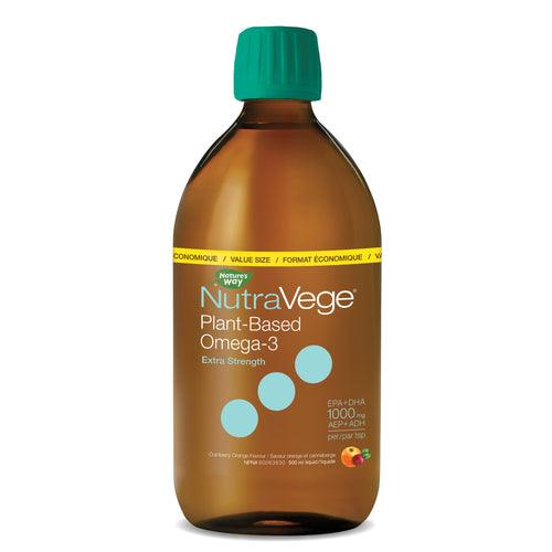 NutraVege Omega-3 Plant Based Extra Strength Cranberry Orange 500mL - 
