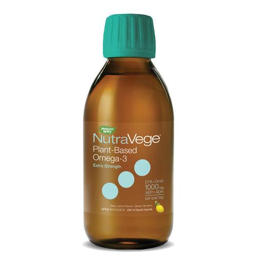 NutraVege Omega-3 Plant Based Extra Strength Lemon 200mL - 