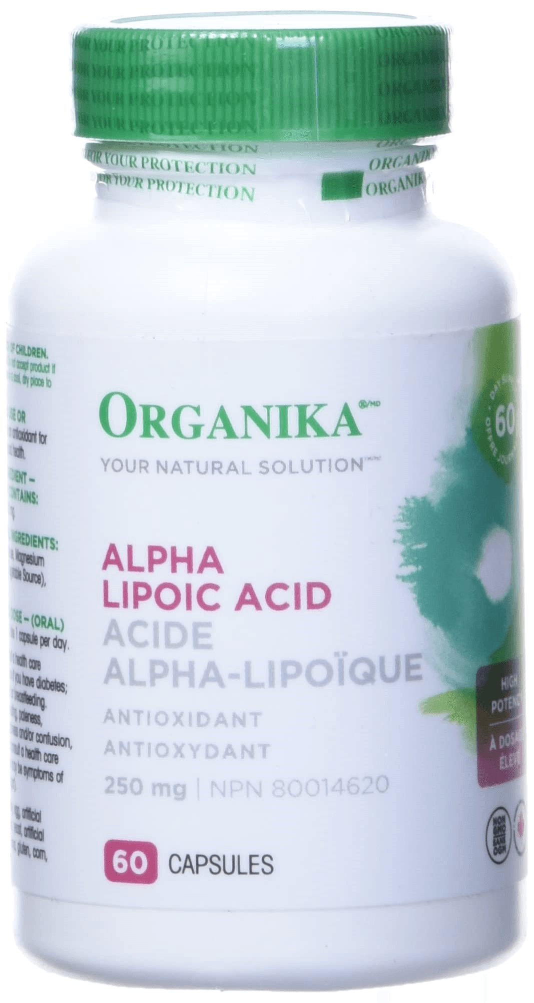 Organika Alpha Lipoic Acid (High Potency) 250mg 120 Capsules - Wellness Supplement