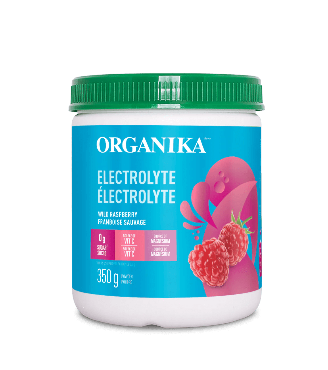 Organika Electrolyte Wild Raspberry 350g - Wellness Supplement