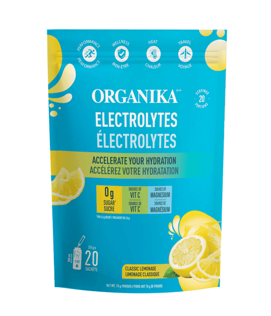 Organika Electrolytes Classic Lemonade 3.5g x20 Sachets - Wellness Supplement