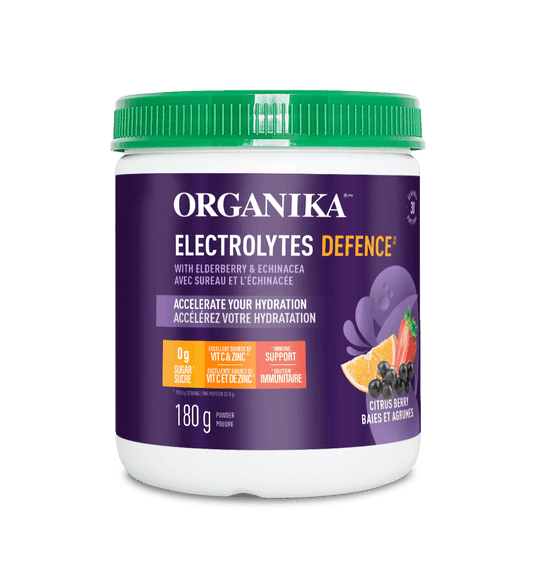 Organika Electrolytes Defence with Elderberry & Citrus Berry 180g - Wellness Supplement