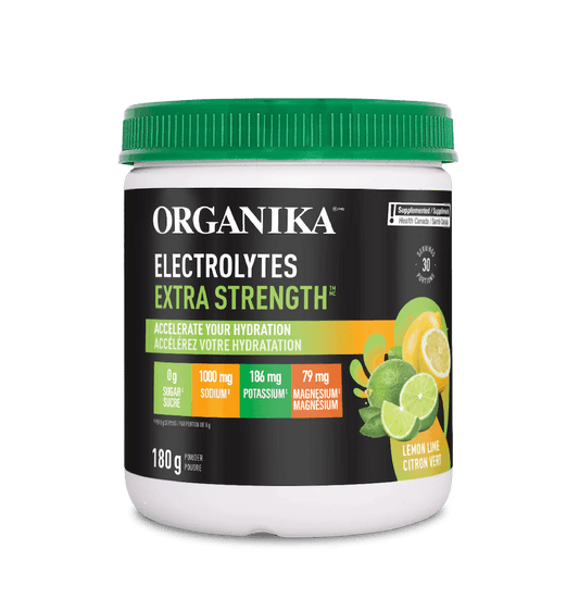 Organika Electrolytes Extra Strength Lemon Lime 180g - Wellness Supplement