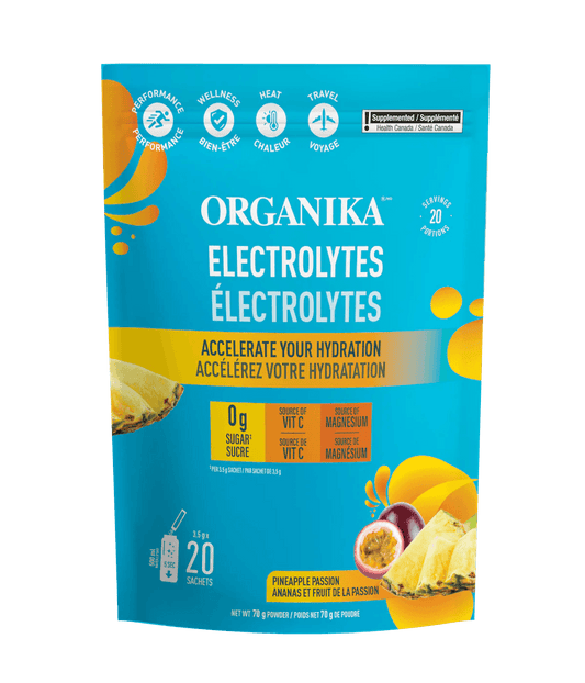Organika Electrolytes Pineapple Passion 3.5g x20 Sachets - Wellness Supplement